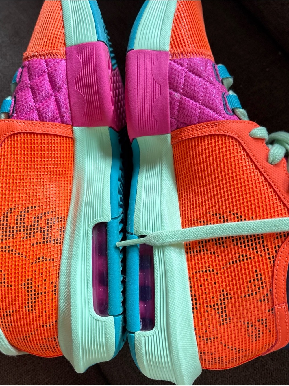 Nike LeBron Witness 8 Total Orange Laser Fuchsia Size 8.5 WORN 1x - Picture 7 of 9